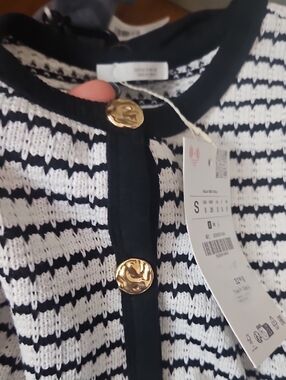 Black and White Striped Kids Vest